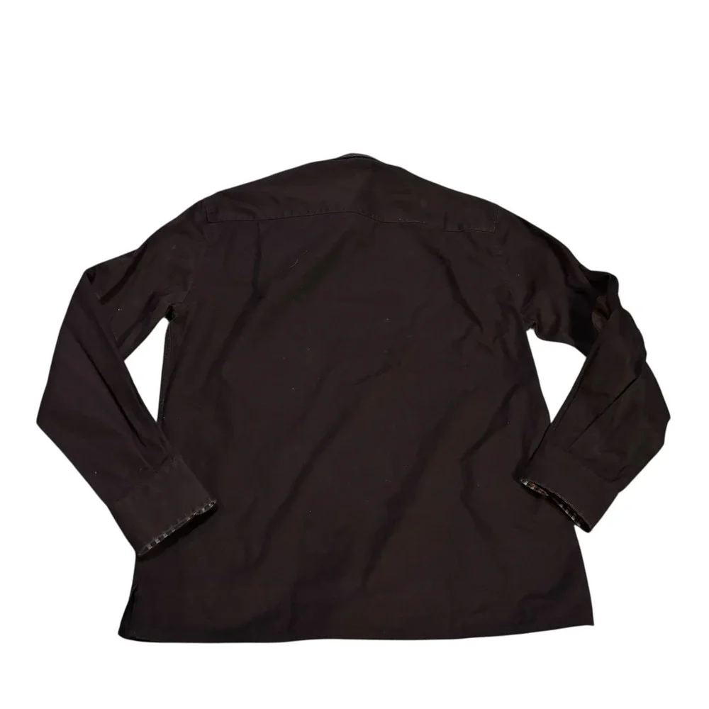 Mise Au Green Men's Brown Button‎ Down Size M Embroidered Mountain Adventure